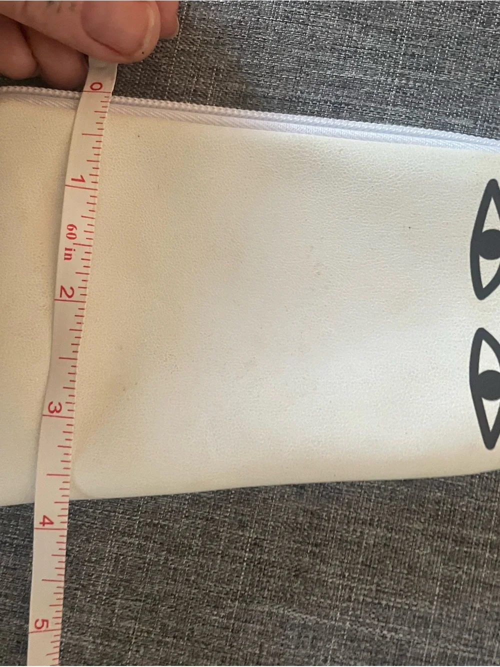 White Eye Graphic Zip Pouch